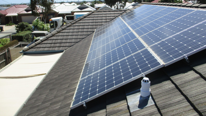 Clean solar panels after moss treatment