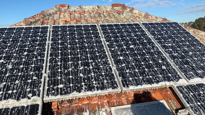 Treated solar panels