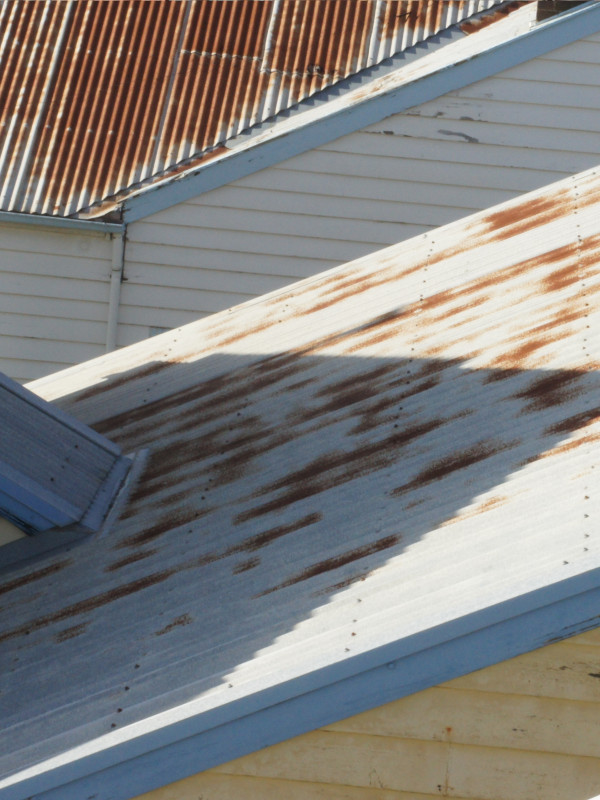 Iron sheet rusted due to harsh chemical treatment