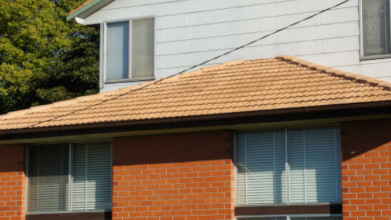 Painted roof after moss treatment showing a clean surface
